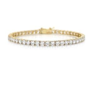 Diamond Bracelet #14 / 14K. GOLD 3.90 CARAT OF ROUND CUT NATURAL DIAMOINDS