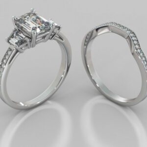 Bridal Set 4 / 1.00 CARAT NATURAL D / VS1 GIA CENTER DIAMOND