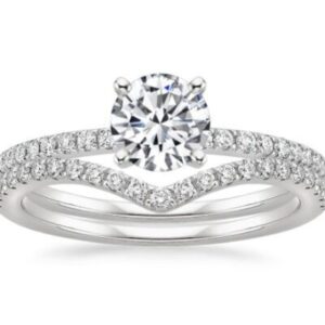 SH#14 1.50 CARAT NATURAL ROUND DIAMONDS WEDDING SET.