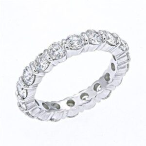 Classic Wedding Band #3L/ 14K. GOLD 2.50 CARAT OF LAB GROWN ROUND CUT DIAMOND ETERNITY BAND