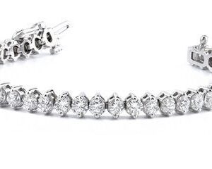 Diamond Bracelet 9 / 14K. GOLD ROUND CUT NATURAL DIAMOND TENNIS BRACELET