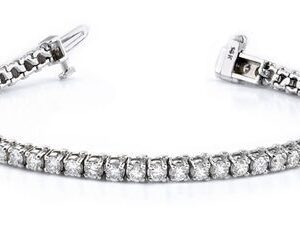 Diamond Bracelet 8 / 14K. GOLD 7.00 CARAT OF ROUND CUT NATURAL DIAMONDS