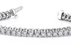 Diamond Bracelet 5 /14 K GOLD 5 CARAT ROUND CUT NATURAL DIAMONDS