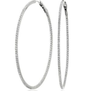 DE #H3 4.50 CARAT NATURAL DIAMOND HOOPS