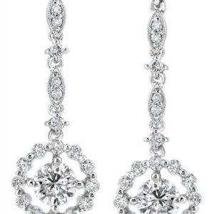 Diamond Earrings 4 / 14K GOLD 1.50 CT ROUND CUT NATURAL DIAMONDS