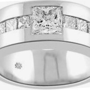 Gentlemen's Diamond Band #3 / 14K.GOLD 1.00 CARAT NATURAL CUT PRINCESS CUT