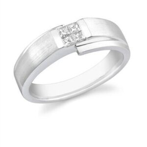 Gentlemen's Diamond Classic Ring #6 / 14K GOLD 0.60 CT NATURAL PRINCESS CUT DIAMONDS