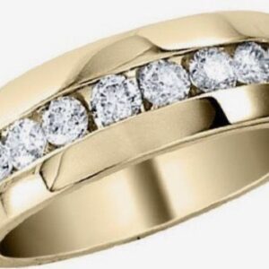 MWB #26 14K/ GOLD NATURAL ROUND CUT DIAMONDS 1.00 CARAT ROUND CUT