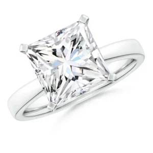 14K.GOLD 5.00 CARAT LAB GROWN PRINCESS CUT DIAMOND COLOR: D / CLARITY: VS1 IGI CERTIFIED