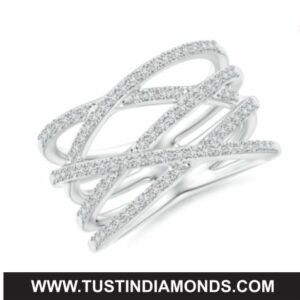 Modern Wedding Band #7/ 14K. GOLD ROUND CUT NATURAL DIAMONDS 2.50 CT.